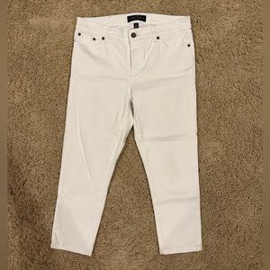 Ralph Lauren Jeans Co. Classic Straight Cropped White Petite Jeans